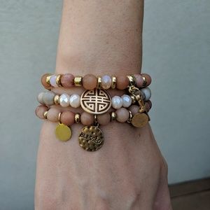 Three Natural Stone bracelets